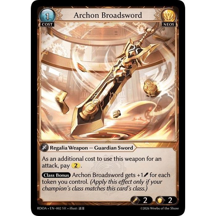 Image for Archon Broadsword (002) (Radiant Origins) - Grand Archive TCG