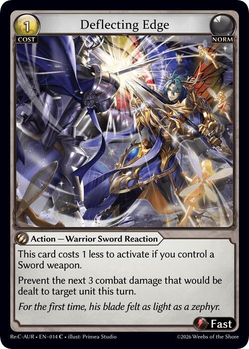 Image for Deflecting Edge (014) (Mordred Re: Collection, Aurelian Regent) (AURR) - Grand Archive TCG