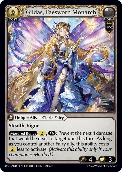 Image for Gildas, Faesworn Monarch (016) (Mordred Re: Collection, Aurelian Regent) (AURR) - Grand Archive TCG
