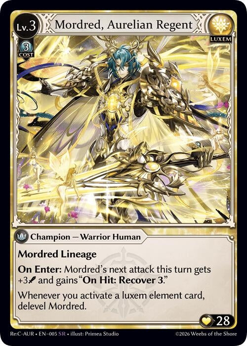 Image for Mordred, Aurelian Regent (005) (Mordred Re: Collection, Aurelian Regent) (AURR) - Grand Archive TCG