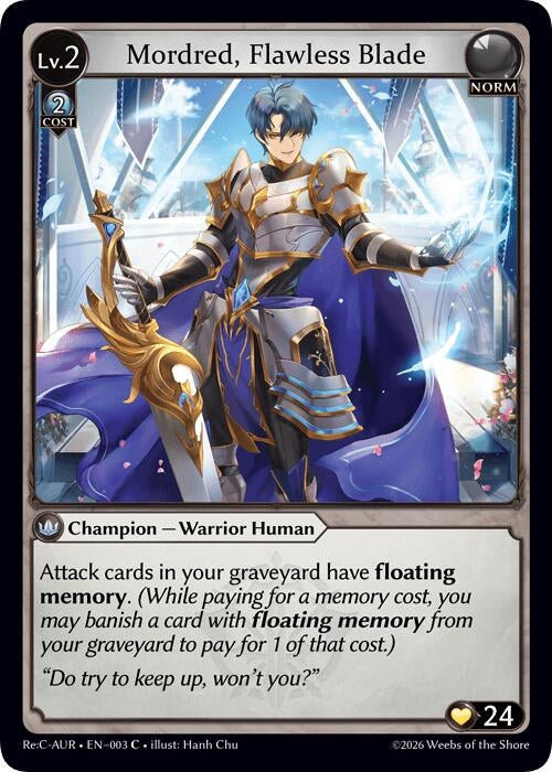 Image for Mordred, Flawless Blade (003) (Mordred Re: Collection, Aurelian Regent) (AURR) - Grand Archive TCG