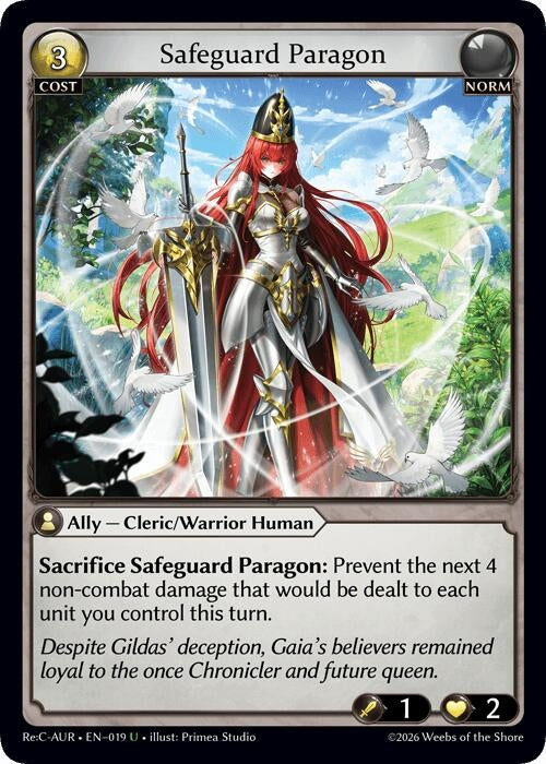 Image for Safeguard Paragon (019) (Mordred Re: Collection, Aurelian Regent) (AURR) - Grand Archive TCG