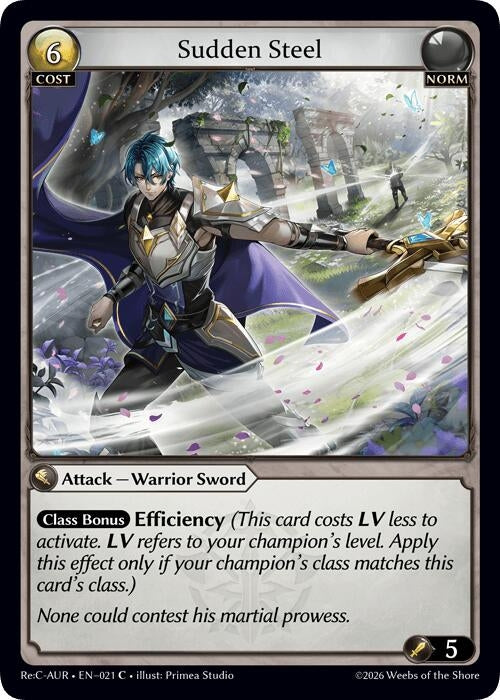 Image for Sudden Steel (021) (Mordred Re: Collection, Aurelian Regent) (AURR) - Grand Archive TCG