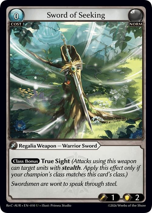 Image for Sword of Seeking (010) (Mordred Re: Collection, Aurelian Regent) (AURR) - Grand Archive TCG