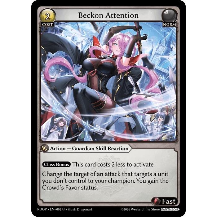 Image for Beckon Attention (002) (Radiant Origins: Pantheon) - Grand Archive TCG
