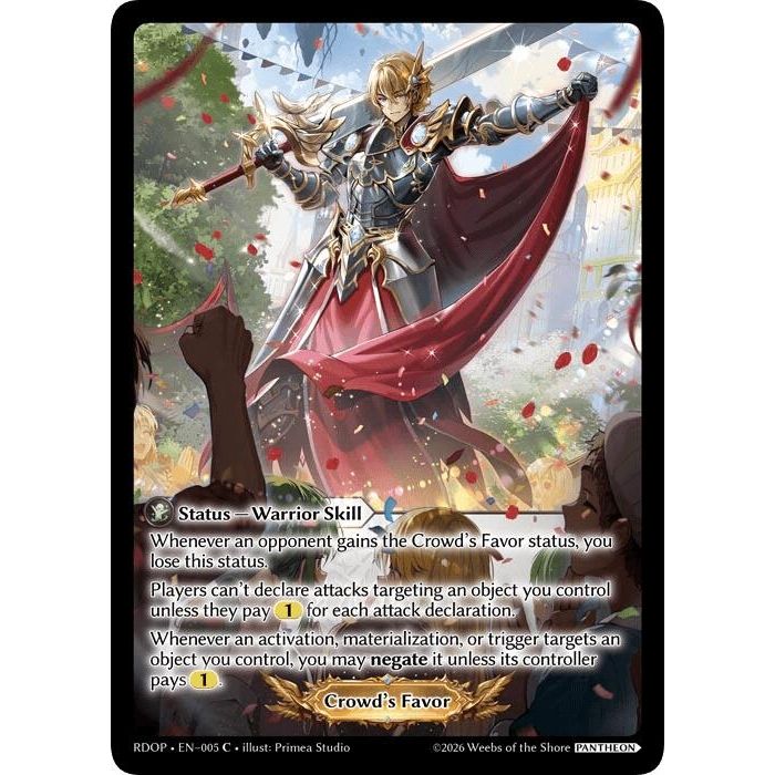 Image for Crowd's Favor (005) (005) (Radiant Origins: Pantheon) - Grand Archive TCG