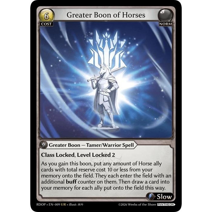 Image for Greater Boon of Horses (009) (Radiant Origins: Pantheon) - Grand Archive TCG