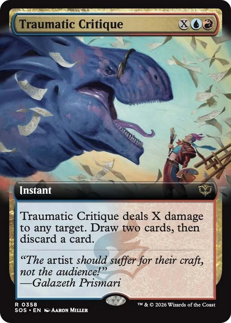 Traumatic Critique (Extended Art) (358) (Secrets of Strixhaven)