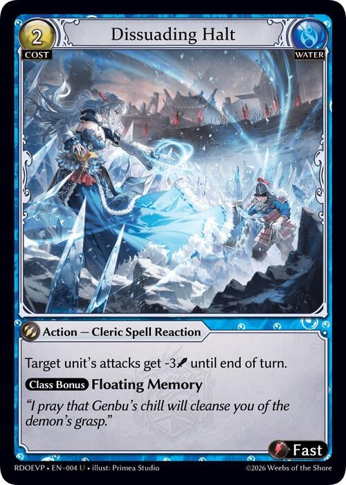 Image for Dissuading Halt (004) (Radiant Origins Event Pack) (RDOEVP) - Grand Archive TCG