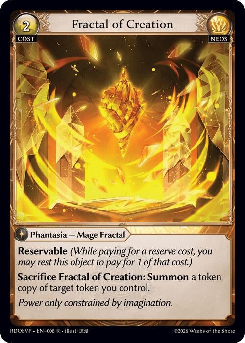 Image for Fractal of Creation (008) (Radiant Origins Event Pack) (RDOEVP) - Grand Archive TCG