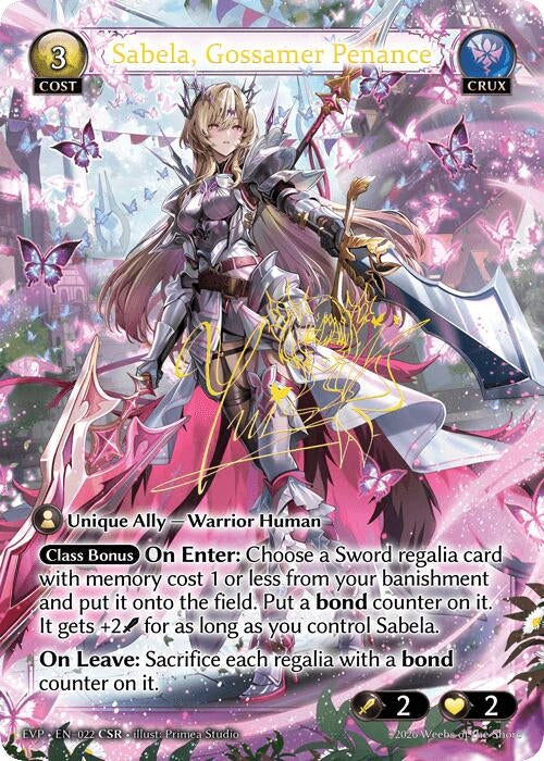 Image for Sabela, Gossamer Penance (022) (Radiant Origins Event Pack) (RDOEVP) - Grand Archive TCG