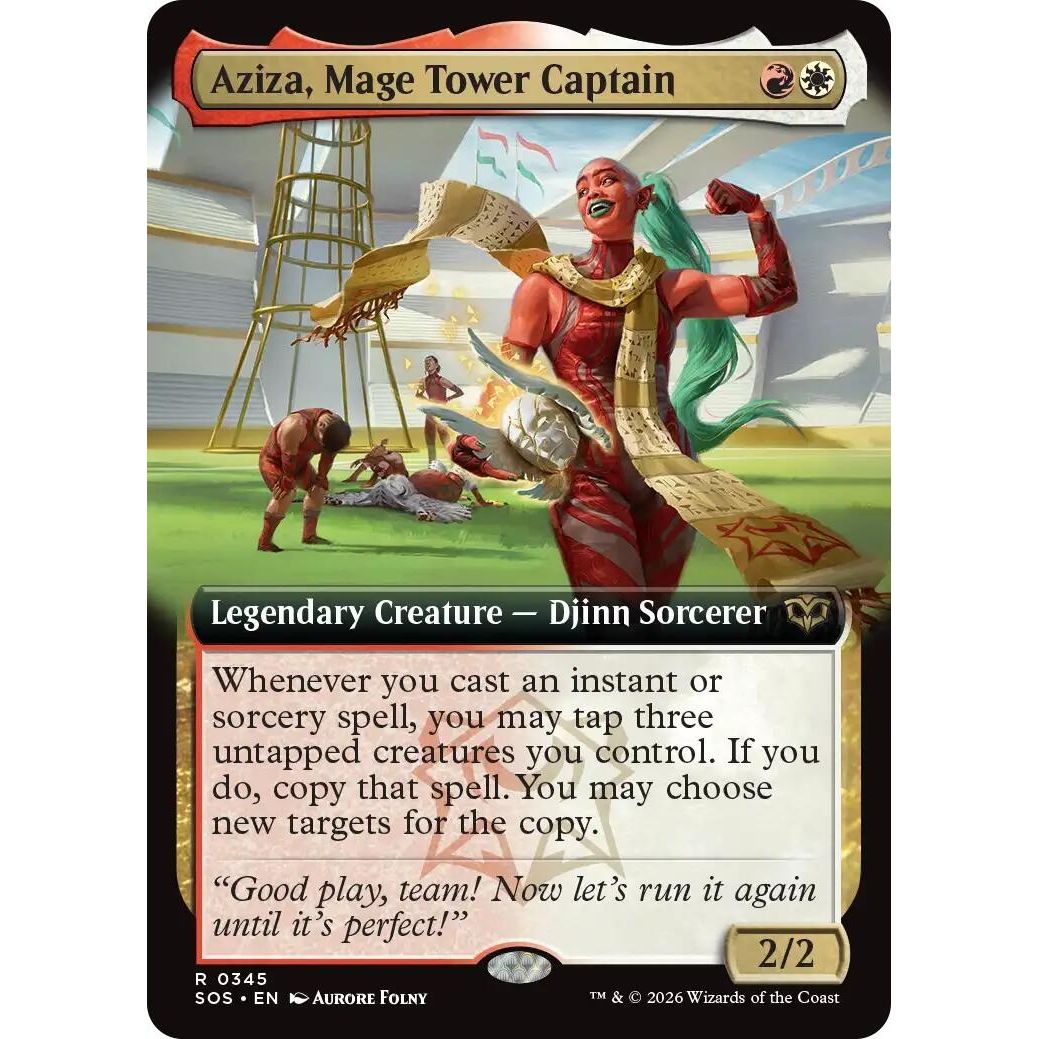 Aziza, Mage Tower Captain (Extended Art) (345) (Secrets of Strixhaven) - PokeBox USA