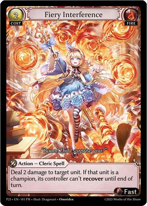 Image for Fiery Interference (141) (Promotional Cards) (P) - Grand Archive TCG