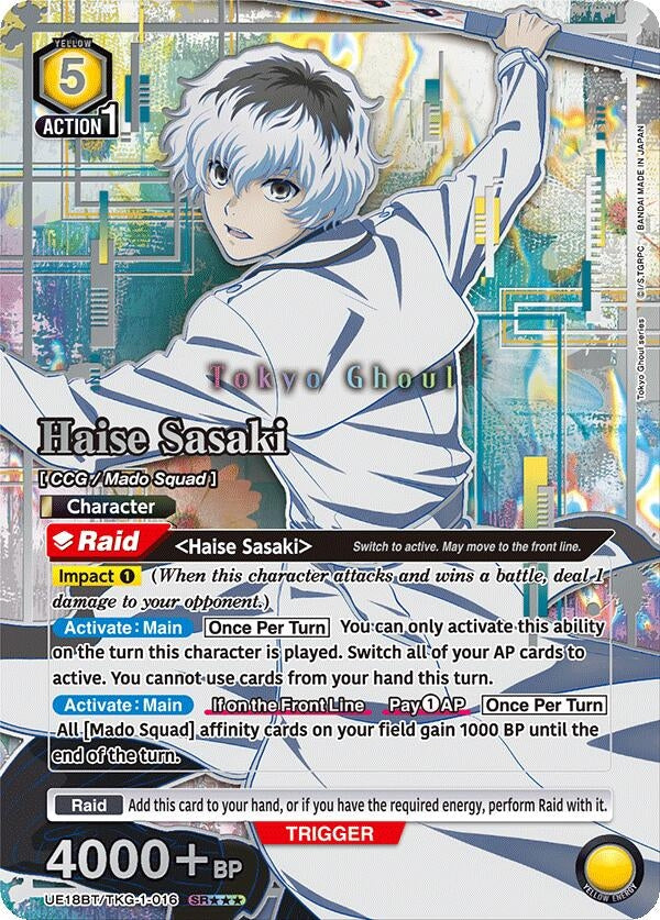 Image for Haise Sasaki (016) (SR***) (UE18BT/TKG-1-016) (UE18BT: Tokyo Ghoul) (UE18BT) - Union Arena
