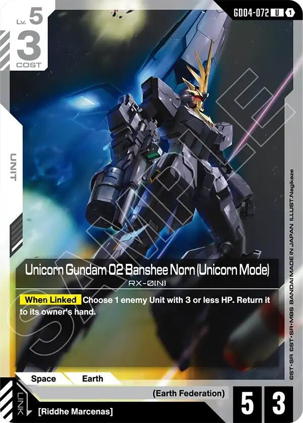 Image for Unicorn Gundam 02 Banshee Norn (Unicorn Mode) (GD04-072) (Phantom Aria) (GD04) - Gundam Card Game