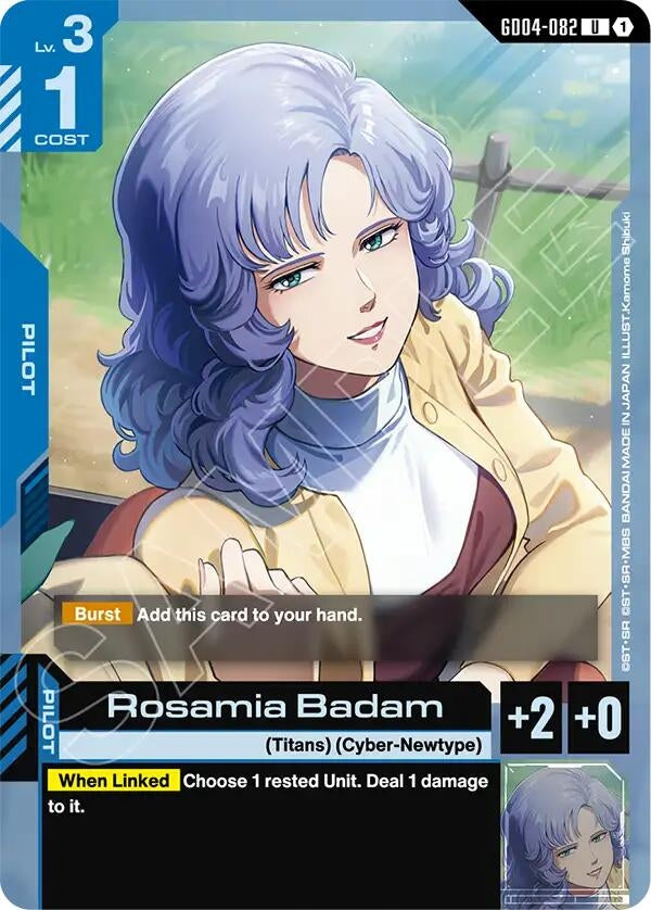 Image for Rosamia Badam (GD04-082) (Phantom Aria) (GD04) - Gundam Card Game