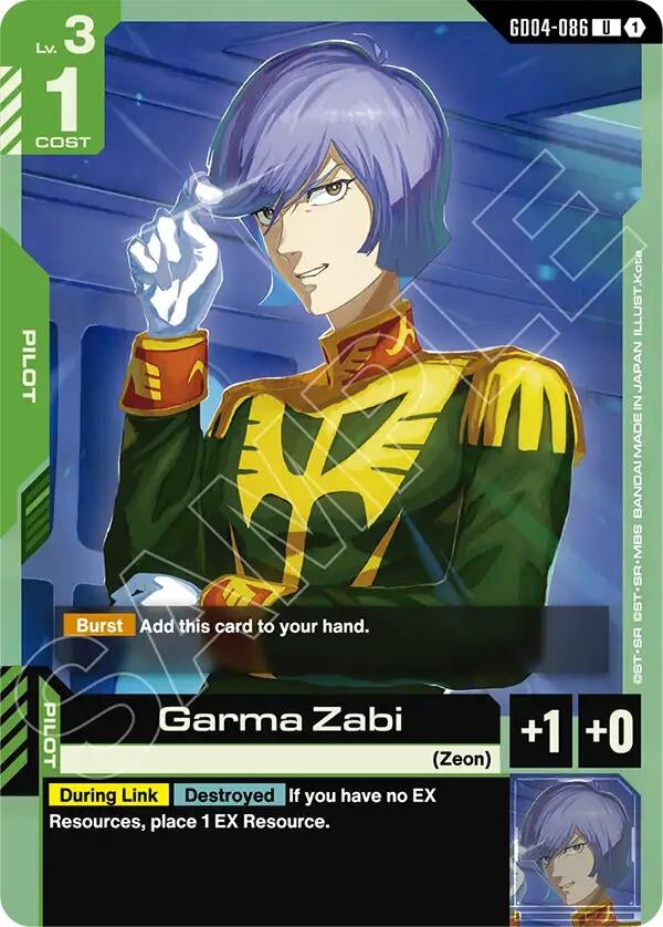 Image for Garma Zabi (GD04-086) (Phantom Aria) (GD04) - Gundam Card Game