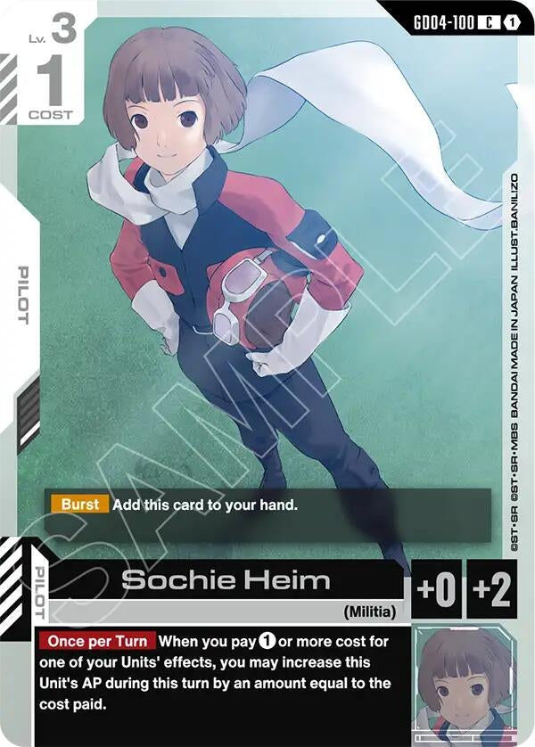 Image for Sochie Heim (GD04-100) (Phantom Aria) (GD04) - Gundam Card Game