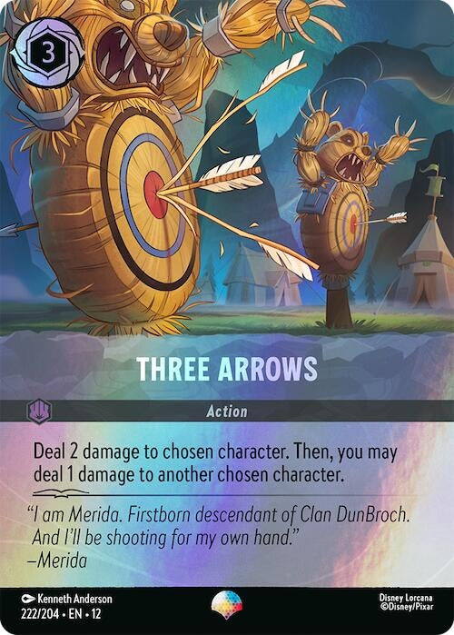 Image for Three Arrows (Epic) (222/204) (Wilds Unknown) (12) - Disney Lorcana