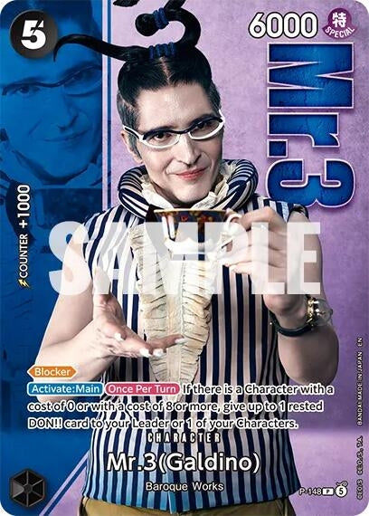 Image for Mr.3 (Galdino) - P-148 (Premium Card Collection -Live Action Edition Vol.2 Baroque Works-) (P-148) (One Piece Promotion Cards) (OP-PR) - One Piece Card Game