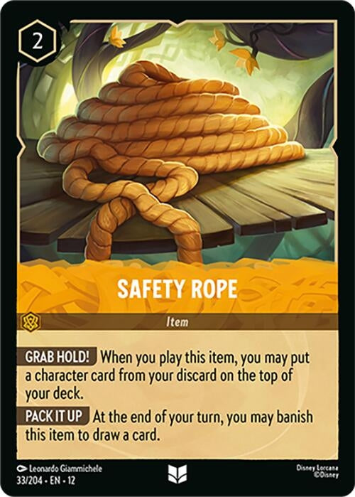 Image for Safety Rope (33/204) (Wilds Unknown) (12) - Disney Lorcana
