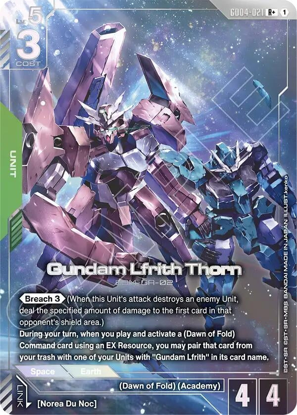 Image for Gundam Lfrith Thorn (R+) (GD04-021) (Phantom Aria) (GD04) - Gundam Card Game