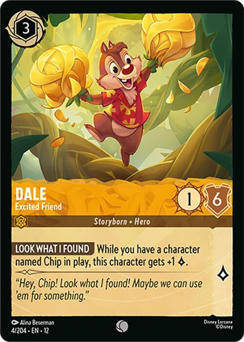 Image for Dale - Excited Friend (4/204) (Wilds Unknown) (12) - Disney Lorcana