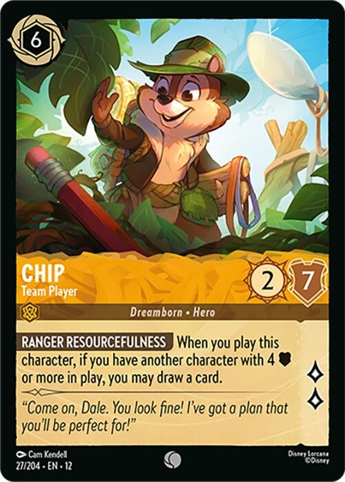 Image for Chip - Team Player (27/204) (Wilds Unknown) (12) - Disney Lorcana