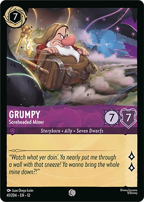 Image for Grumpy - Soreheaded Miner (41/204) (Wilds Unknown) (12) - Disney Lorcana