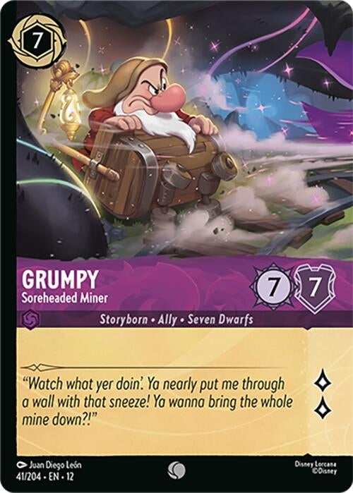 Image for Grumpy - Soreheaded Miner (Foil) (41/204) (Wilds Unknown) (12) - Disney Lorcana