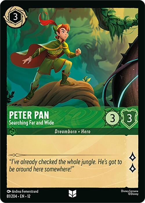 Image for Peter Pan - Searching Far and Wide (81/204) (Wilds Unknown) (12) - Disney Lorcana