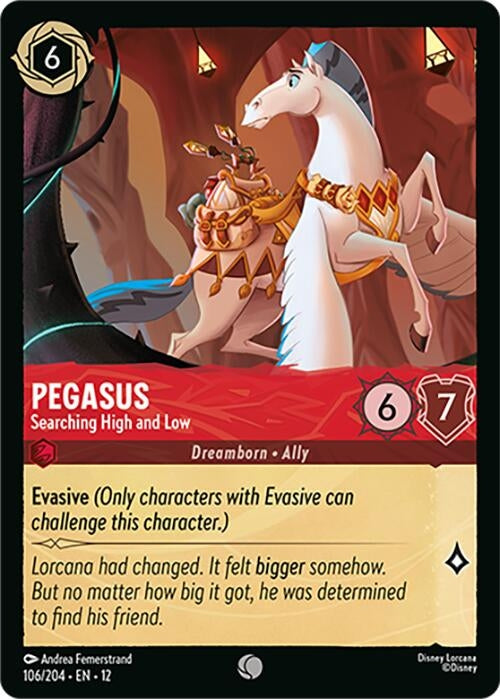 Image for Pegasus - Searching High and Low (106/204) (Wilds Unknown) (12) - Disney Lorcana
