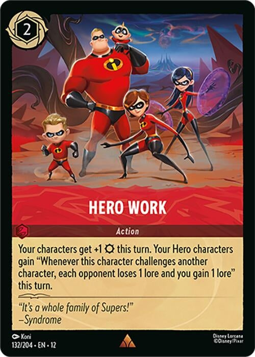 Image for Hero Work (132/204) (Wilds Unknown) (12) - Disney Lorcana
