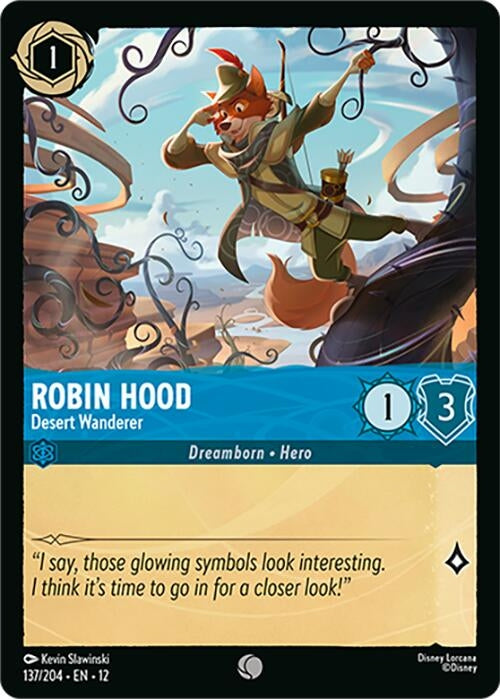 Image for Robin Hood - Desert Wanderer (137/204) (Wilds Unknown) (12) - Disney Lorcana