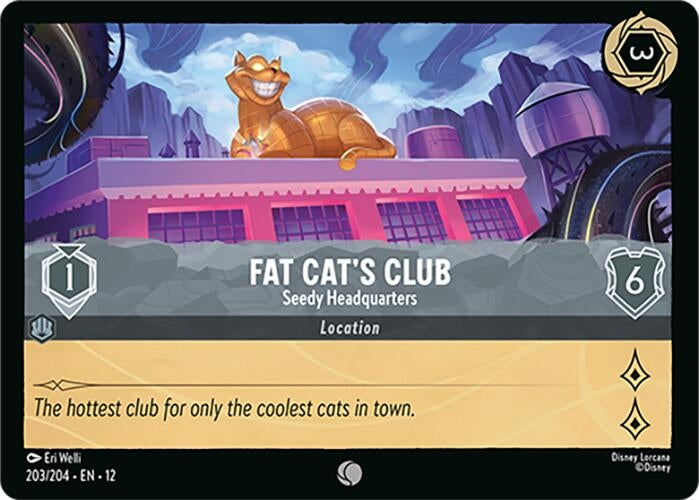 Image for Fat Cat's Club - Seedy Headquarters (203/204) (Wilds Unknown) (12) - Disney Lorcana