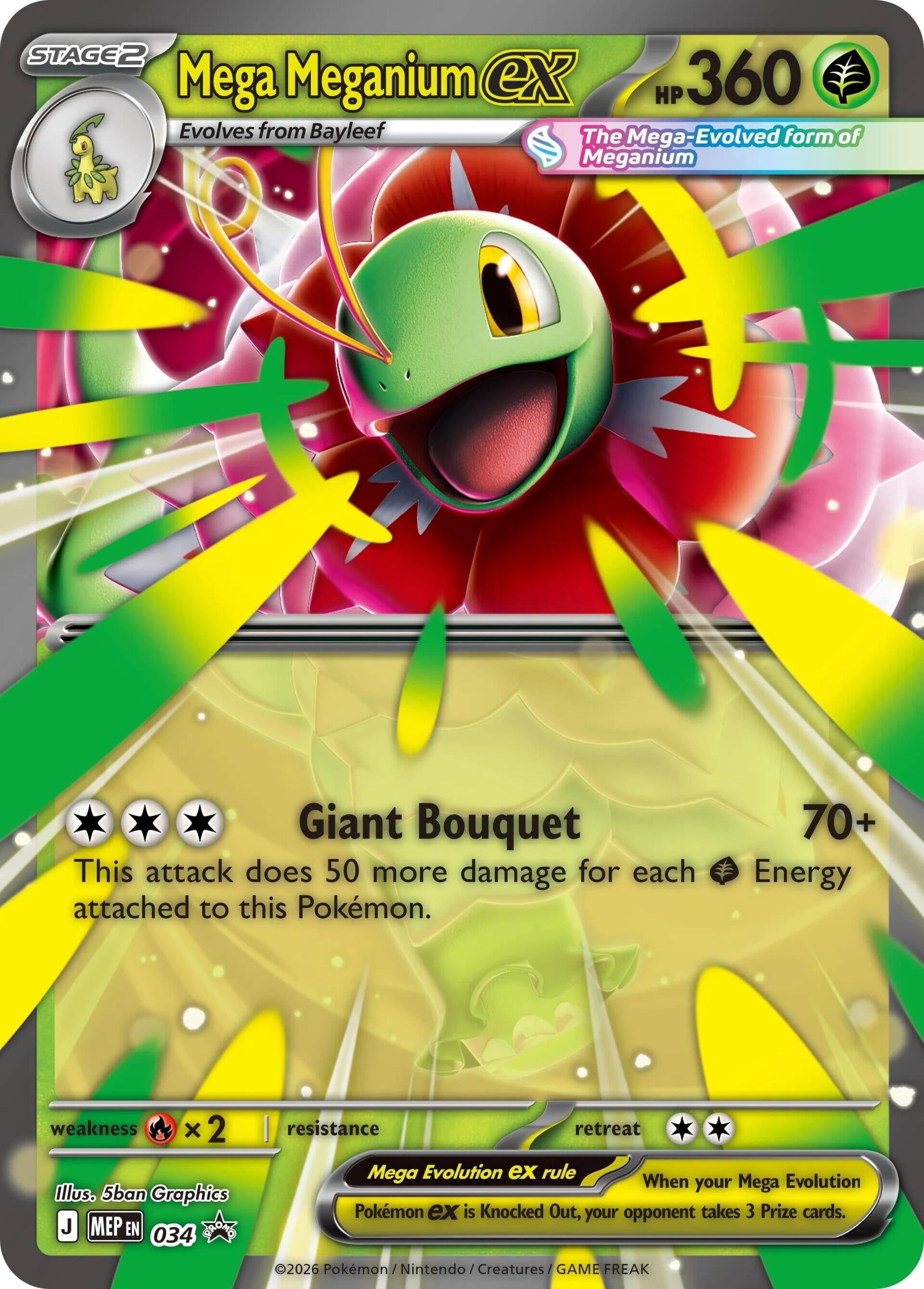 Image for Mega Meganium ex (034) (Jumbo Cards) (PR) - Pokemon