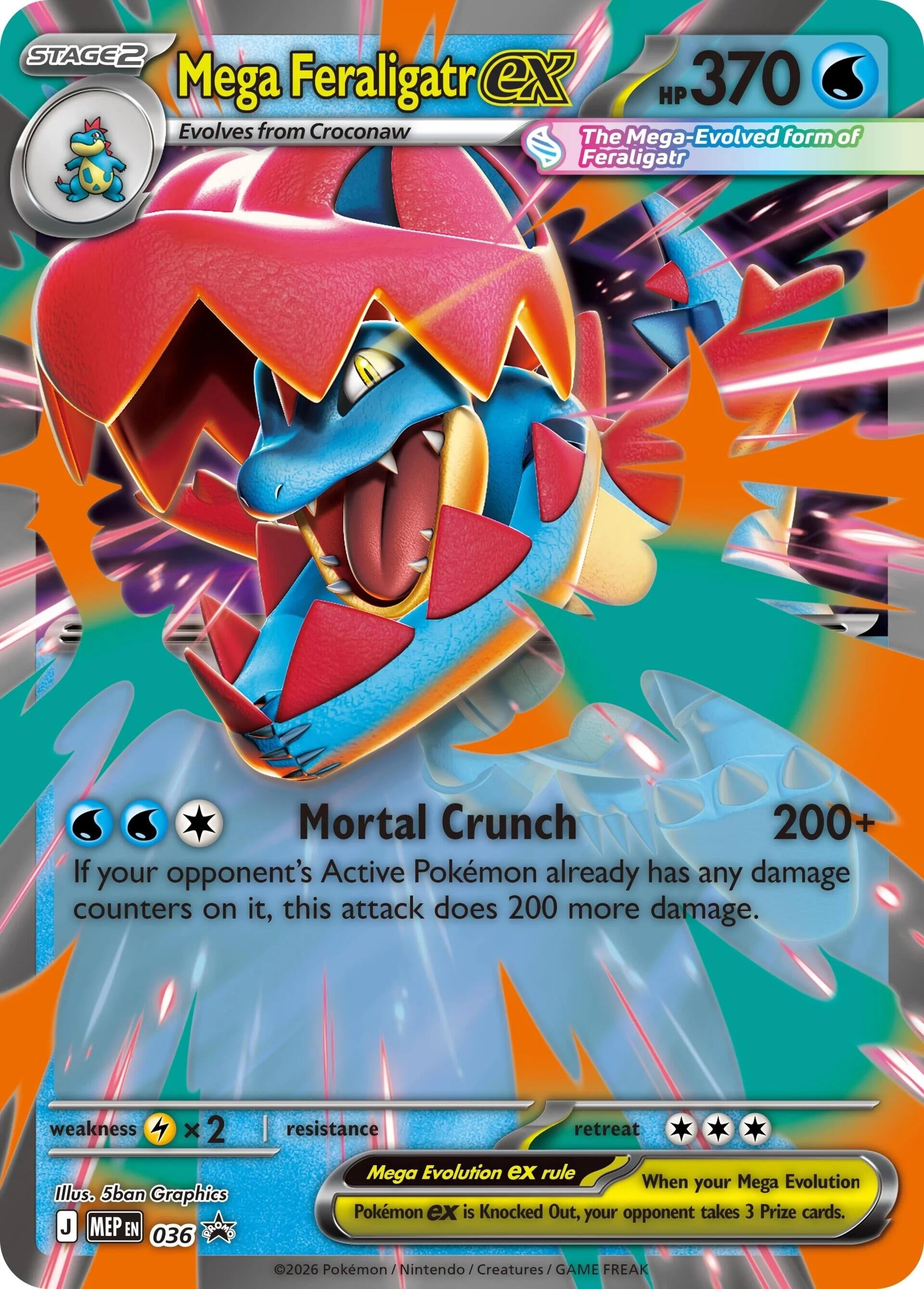 Image for Mega Feraligatr ex (036) (Jumbo Cards) (PR) - Pokemon