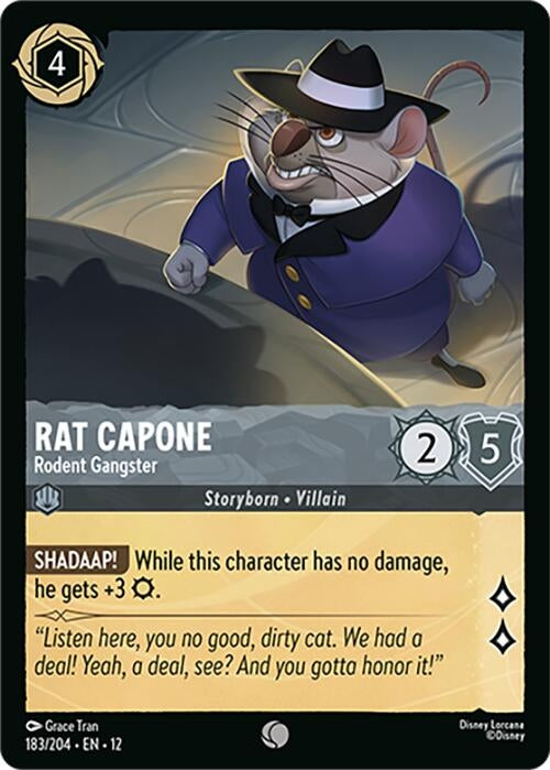 Image for Rat Capone - Rodent Gangster (183/204) (Wilds Unknown) (12) - Disney Lorcana