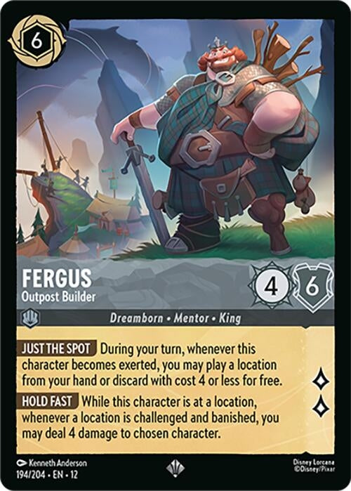 Image for Fergus - Outpost Builder (194/204) (Wilds Unknown) (12) - Disney Lorcana
