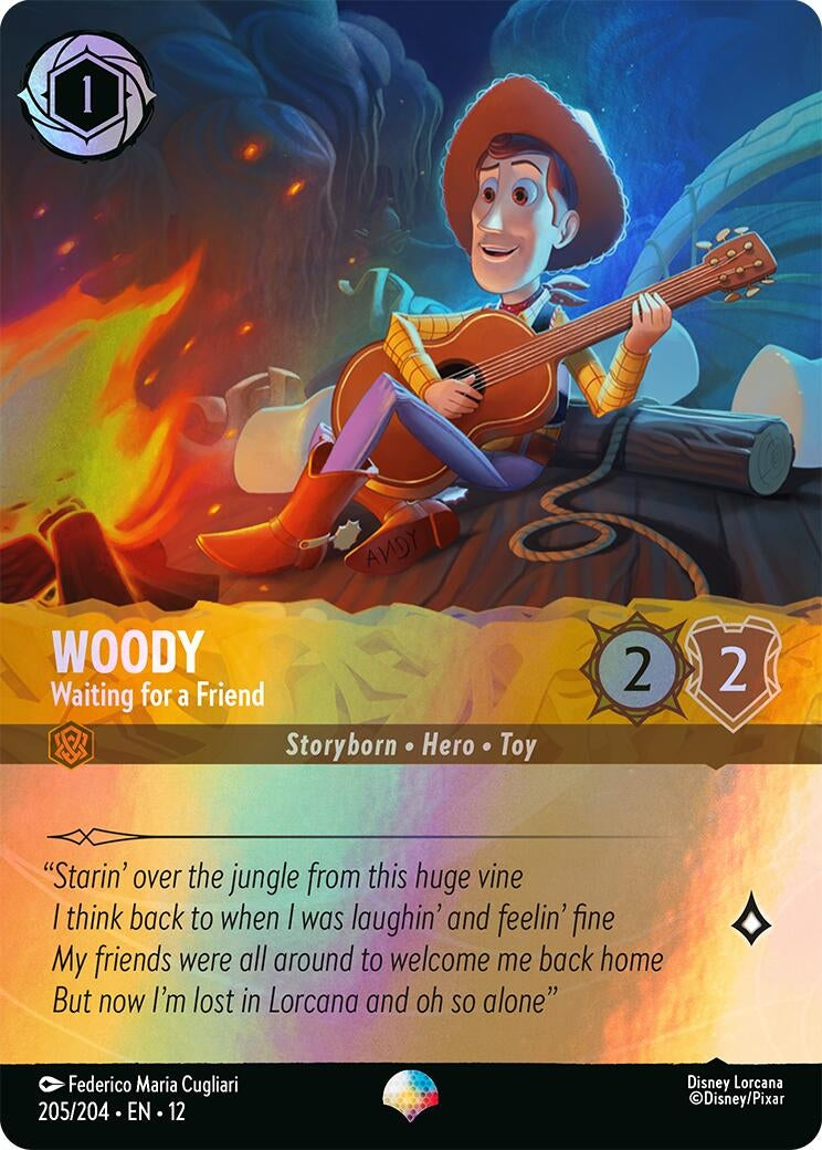 Image for Woody - Waiting for a Friend (Epic) (205/204) (Wilds Unknown) (12) - Disney Lorcana