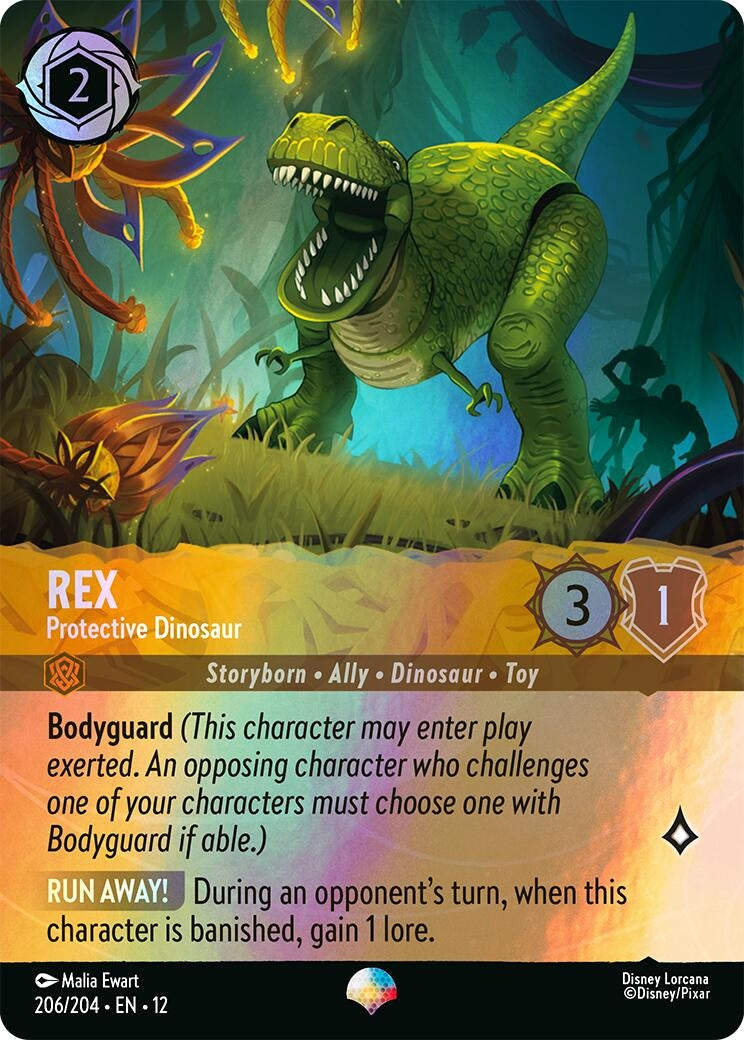 Image for Rex - Protective Dinosaur (Epic) (206/204) (Wilds Unknown) (12) - Disney Lorcana