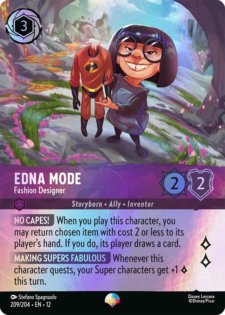 Image for Edna Mode - Fashion Designer (Epic) (209/204) (Wilds Unknown) (12) - Disney Lorcana