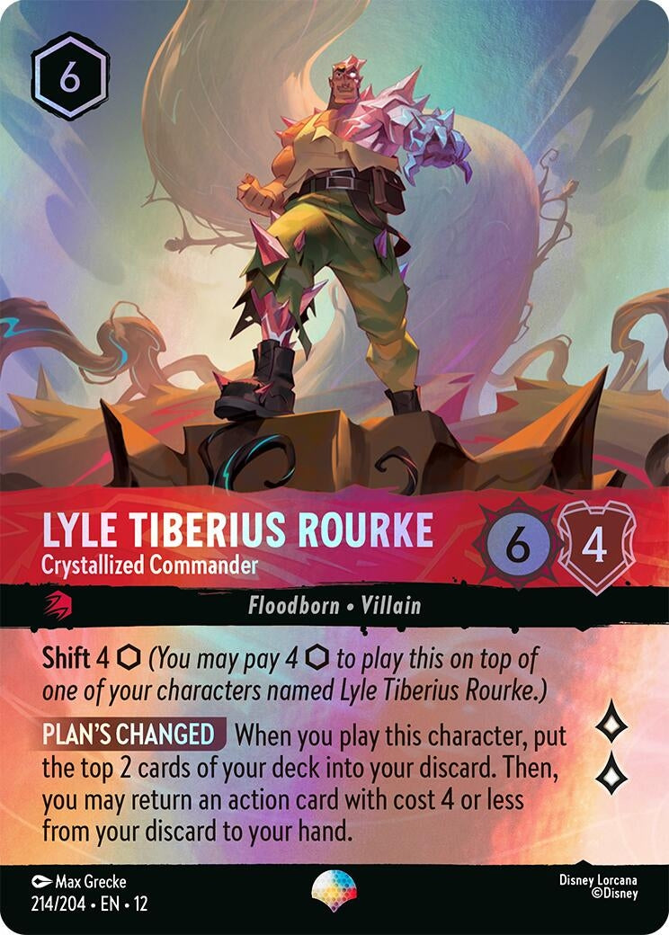 Image for Lyle Tiberius Rourke - Crystallized Commander (Epic) (214/204) (Wilds Unknown) (12) - Disney Lorcana