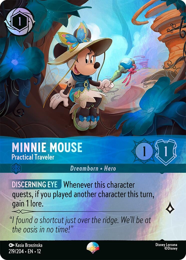 Image for Minnie Mouse - Practical Traveler (Epic) (219/204) (Wilds Unknown) (12) - Disney Lorcana