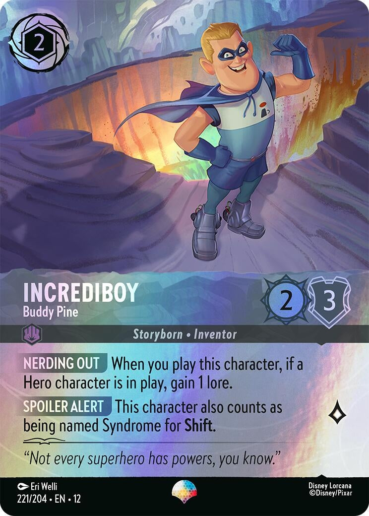 Image for Incrediboy - Buddy Pine (Epic) (221/204) (Wilds Unknown) (12) - Disney Lorcana