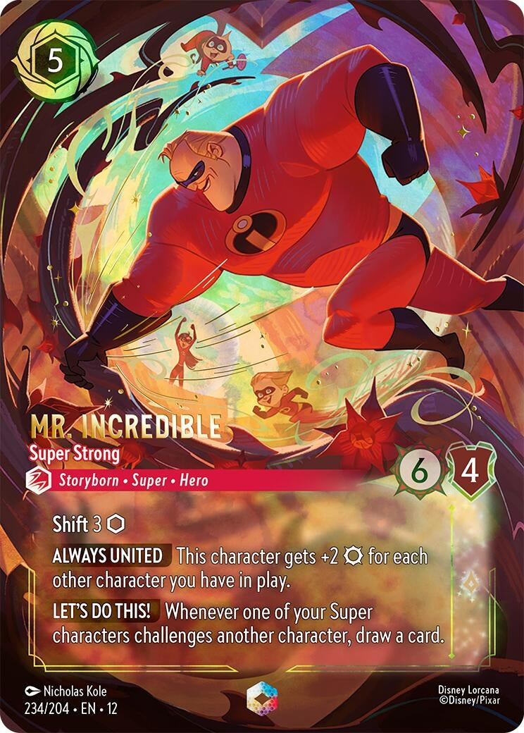 Image for Mr. Incredible - Super Strong (Enchanted) (234/204) (Wilds Unknown) (12) - Disney Lorcana
