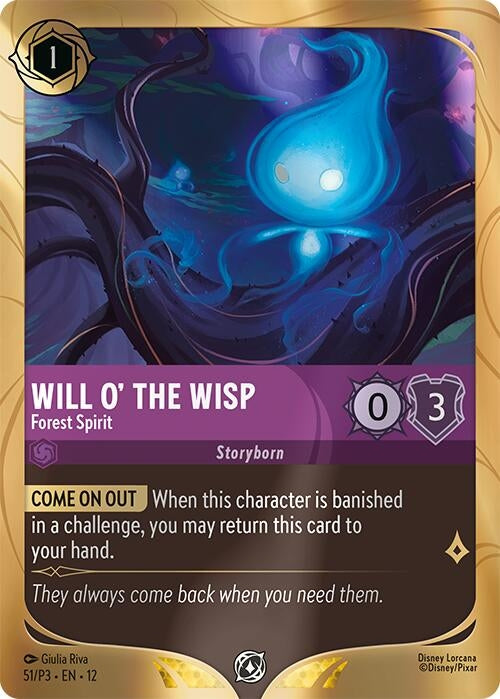Image for Will o' the Wisp - Forest Spirit (51) (Disney Lorcana Promo Cards) (DLPC) - Disney Lorcana