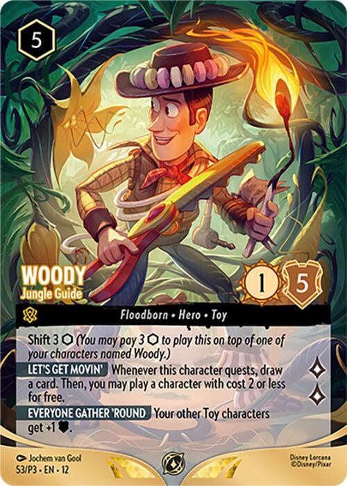 Image for Woody - Jungle Guide (Store Championship Participant) (53) (Disney Lorcana Promo Cards) (DLPC) - Disney Lorcana