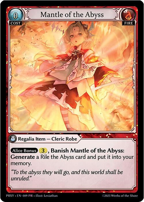 Image for Mantle of the Abyss (009) (Proxia's Vault) (PRXY) - Grand Archive TCG