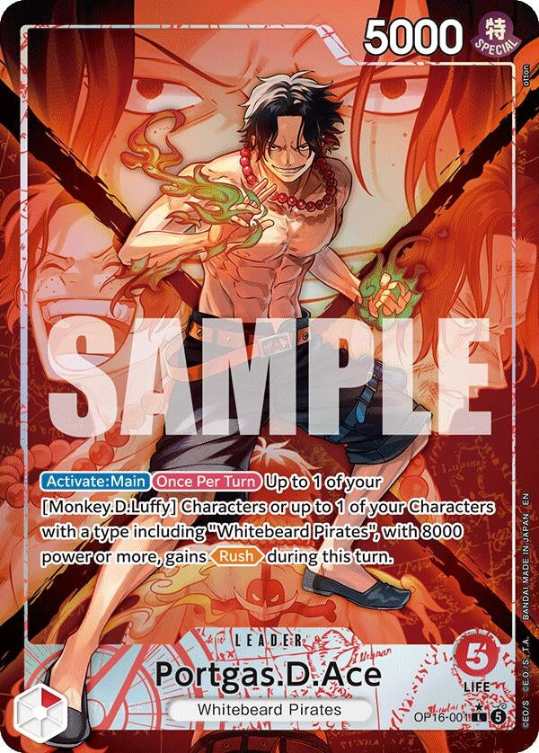 Portgas.D.Ace (001) (Alternate Art) (OP16-001) (The Time of Battle)